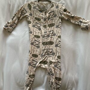 Caden Lane Cream and Green Golf Print One Piece